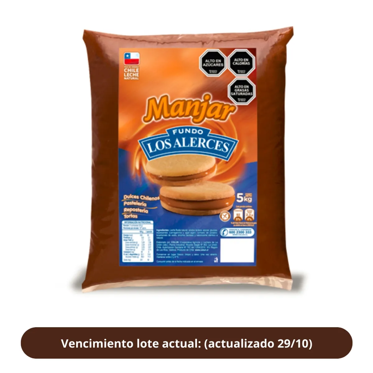 COLUN - MANJAR REPOSTERO FUNDO LOS ALERCES 5 KG