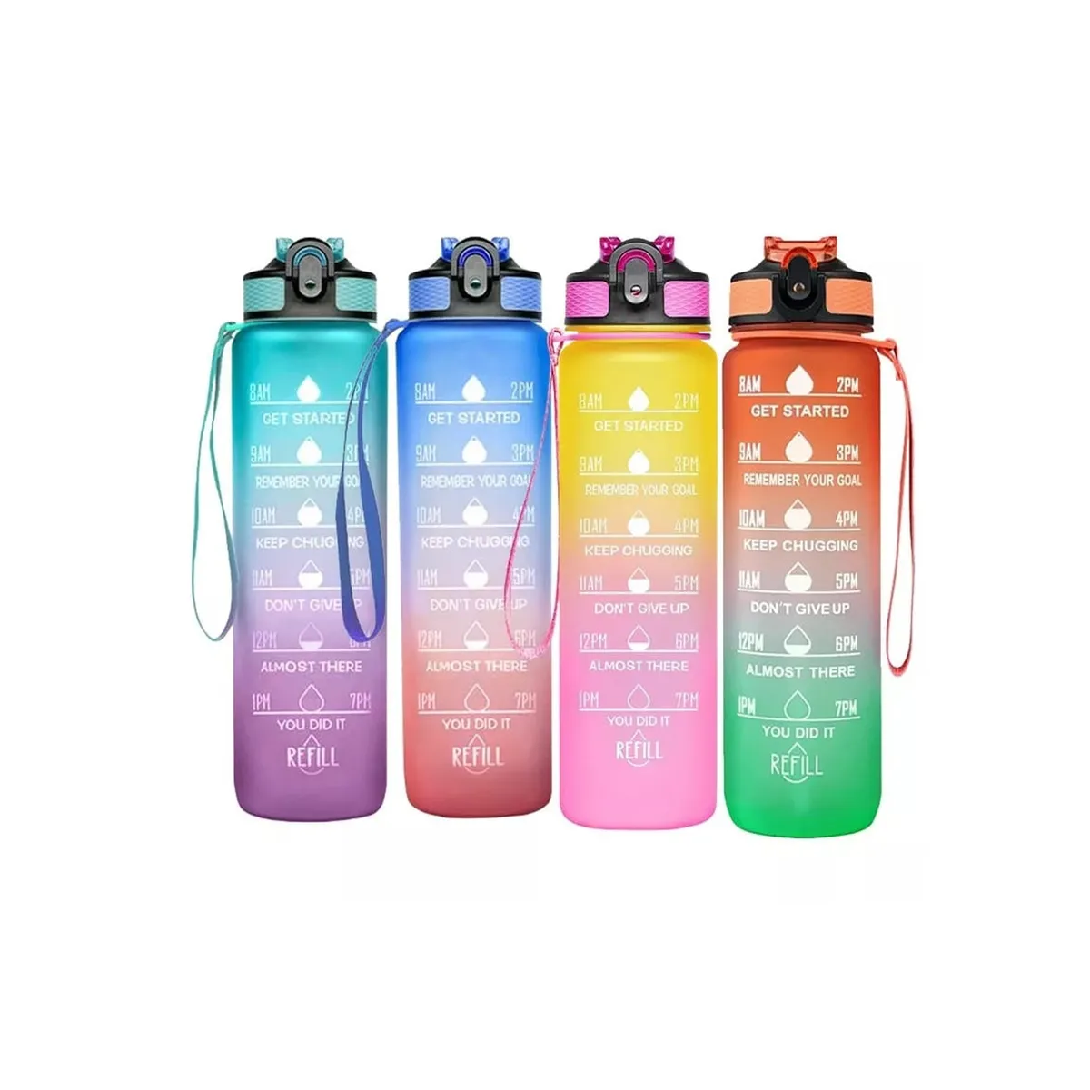 GENERICO - Botella De Agua Motivacional 900ml