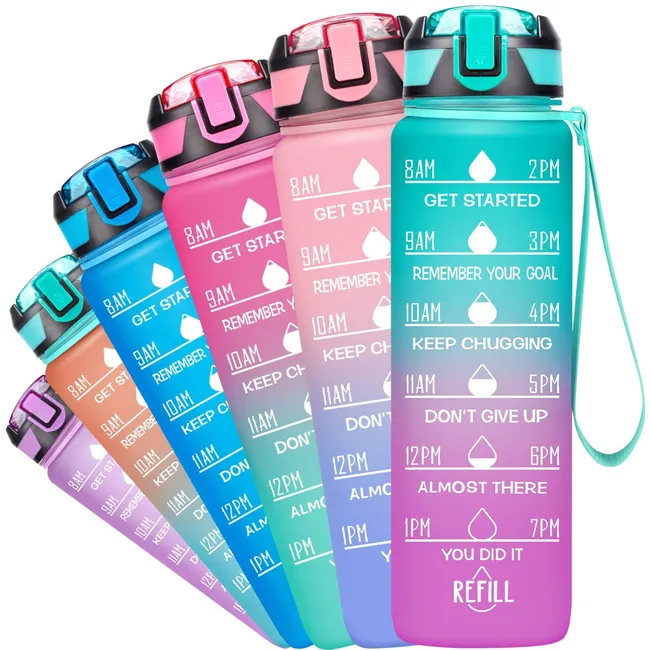 GENERICO - Botella De Agua Motivacional 900ml