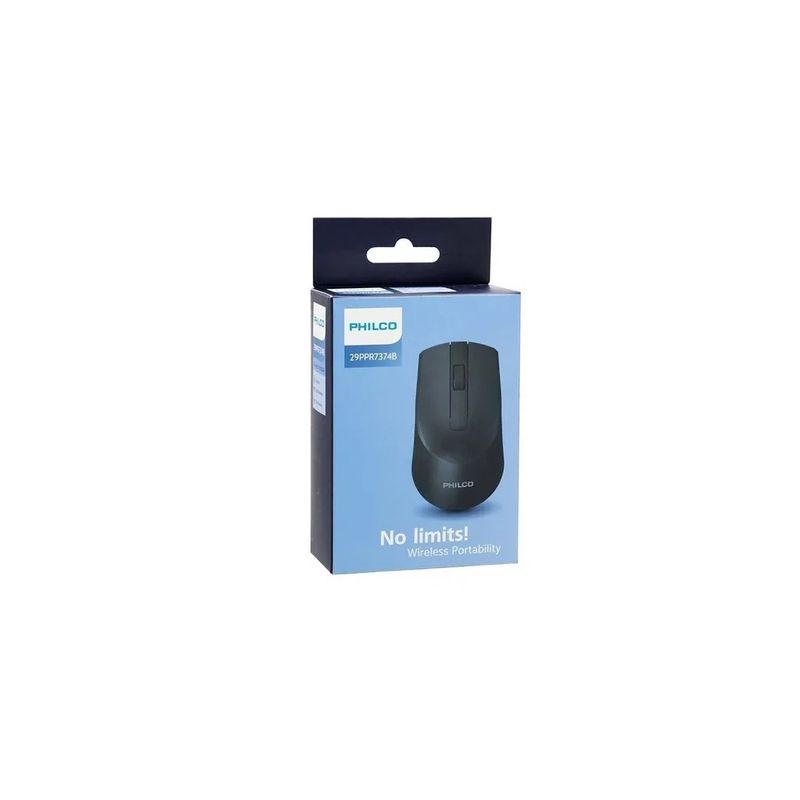 PHILIPS - Mouse Inalambrico Philco Negro 7374