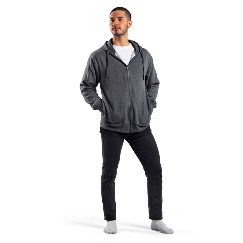TOP - Polerón Con Gorro Hombre Gris Top
