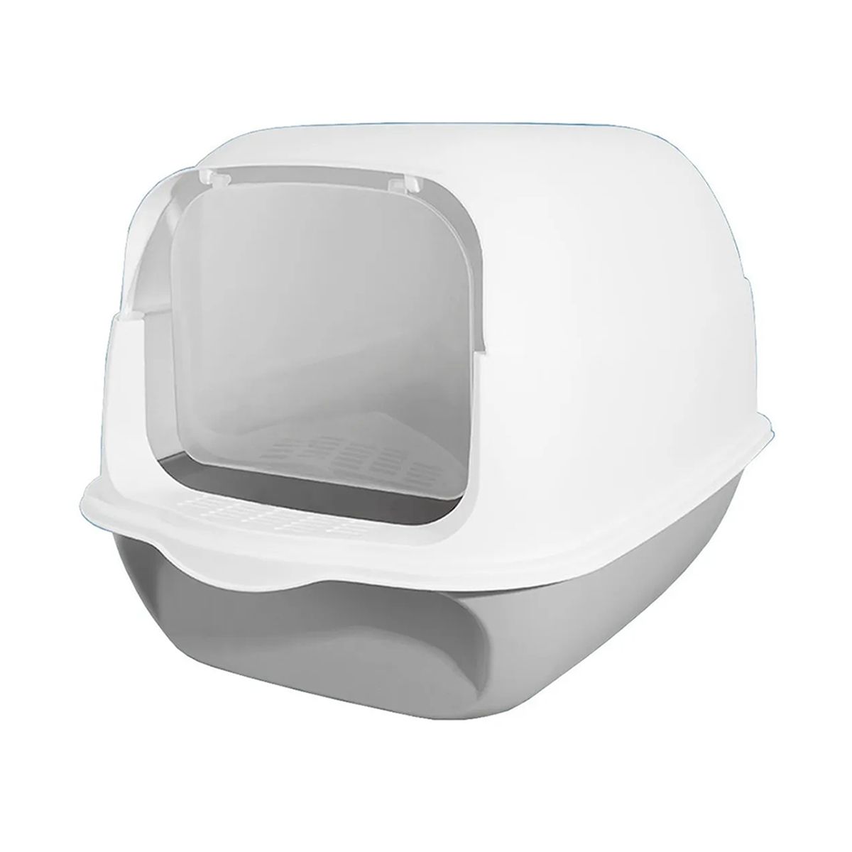 GENERICO - Arenero Para Gatos Baño Cerrado Bandeja Sanitaria Gris