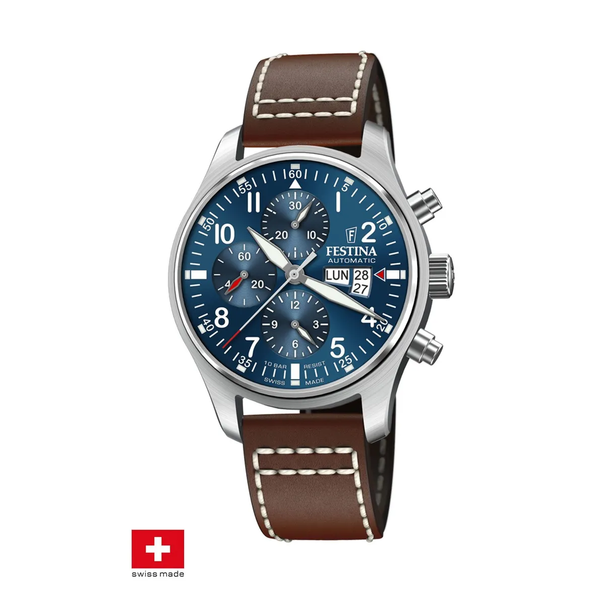 FESTINA SWISS - Reloj F20150/2 Festina Swiss Azul Hombre Swiss Made