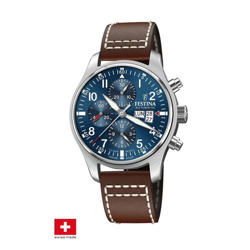 FESTINA SWISS - Reloj F20150/2 Festina Swiss Azul Hombre Swiss Made