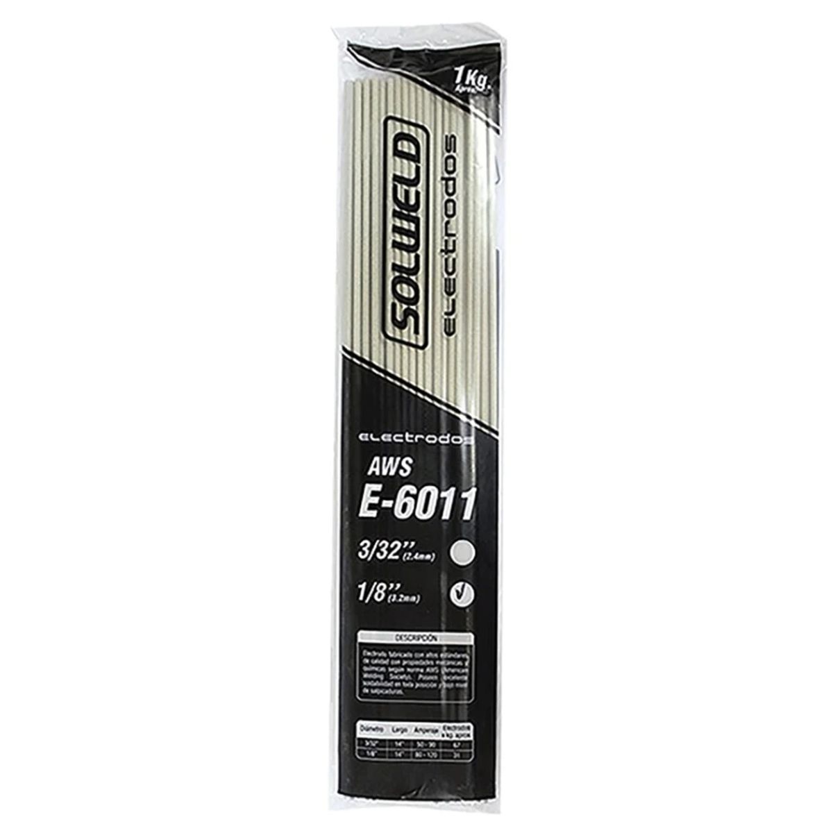 GENERICO - Electrodo Soldadura Solweld E- 6011 1/8 1kg