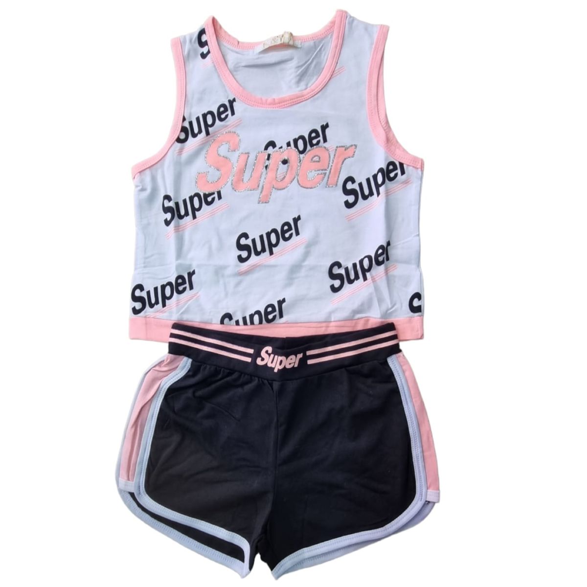 AGW - Pack 3 Conjuntos Polera + Short Niña Algodon Super.