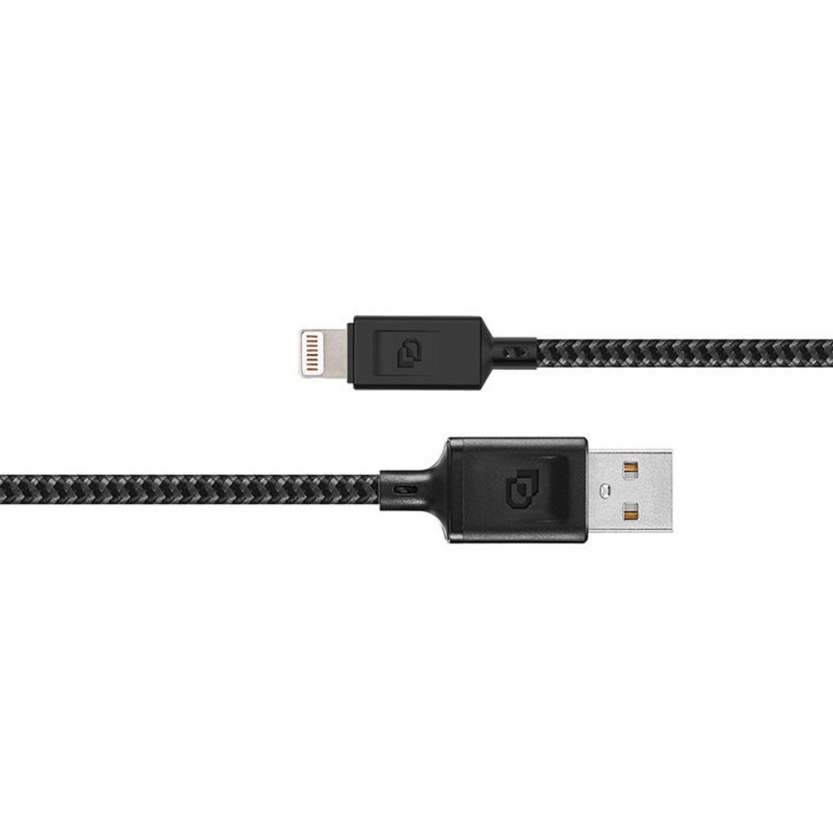 DUSTED - Cable Lightning MFi a USB-A 1.2 Mt Rugged Dusted negro