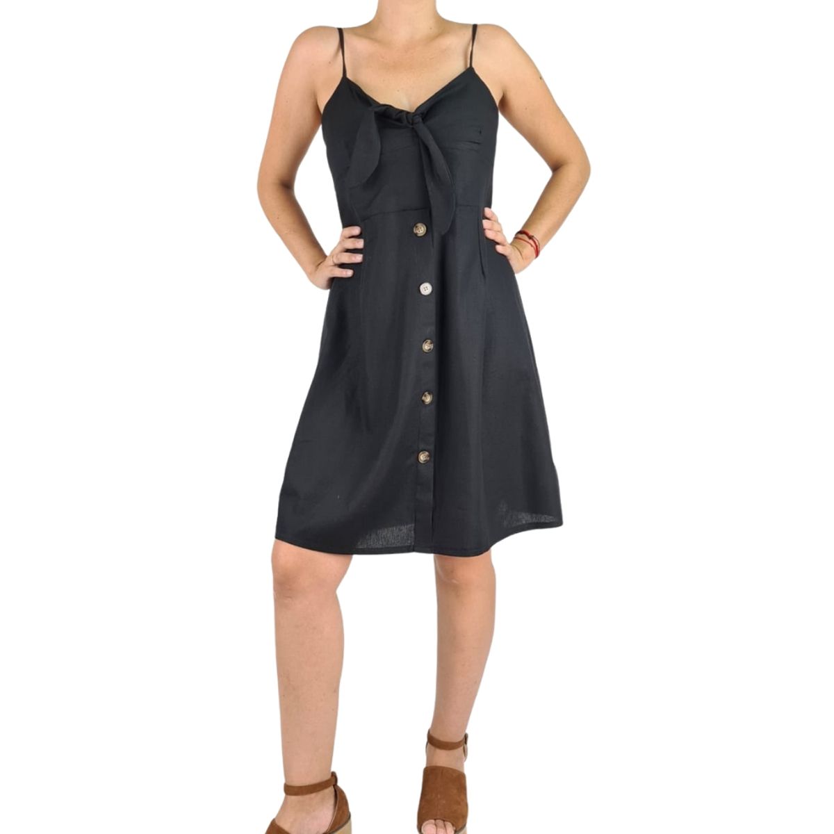 LIKE SHOP - Vestido Premium Tipo Lino Corto Primavera Mujer 165