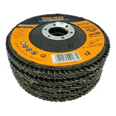 GENERICO - Pack 5 Disco Lijas Pulir Traslapado Laminado Metal (Grano 80) Toolmak