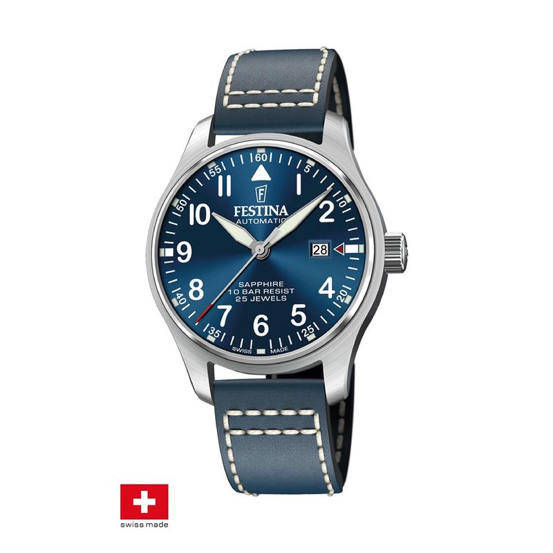 FESTINA SWISS - Reloj F20151/3 Festina Swiss Azul Hombre Swiss Made