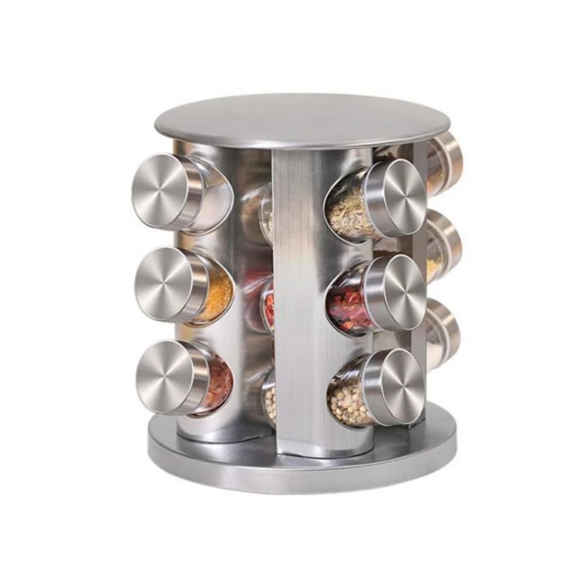 CRUSEC - Rack Condimentero Especiero Giratorio Cocina 12 Pc