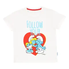 PITUFOS - POLERA MANGA CORTA BLANCO