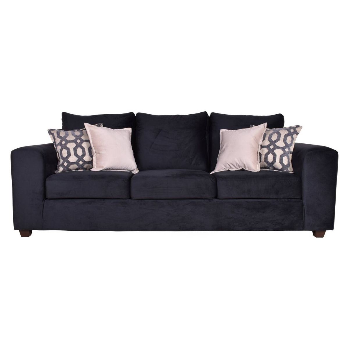 JERK HOME - Sofa 3c kenya felpa  negro 240x90x90