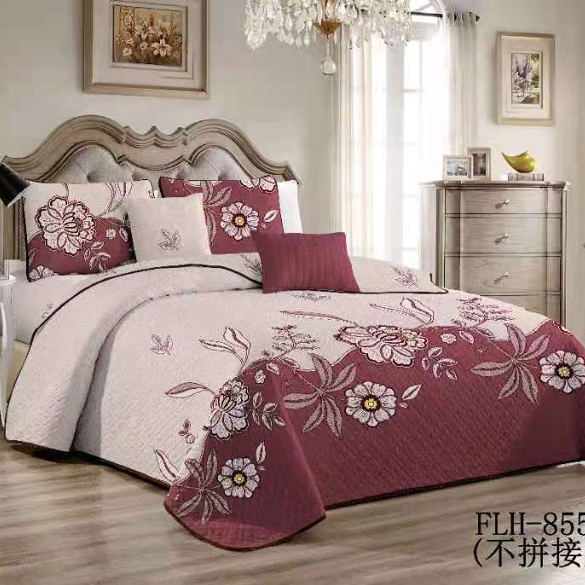 GENERICO - Cobertor de verano tipo Quilt con fundas - 2 Plazas 855