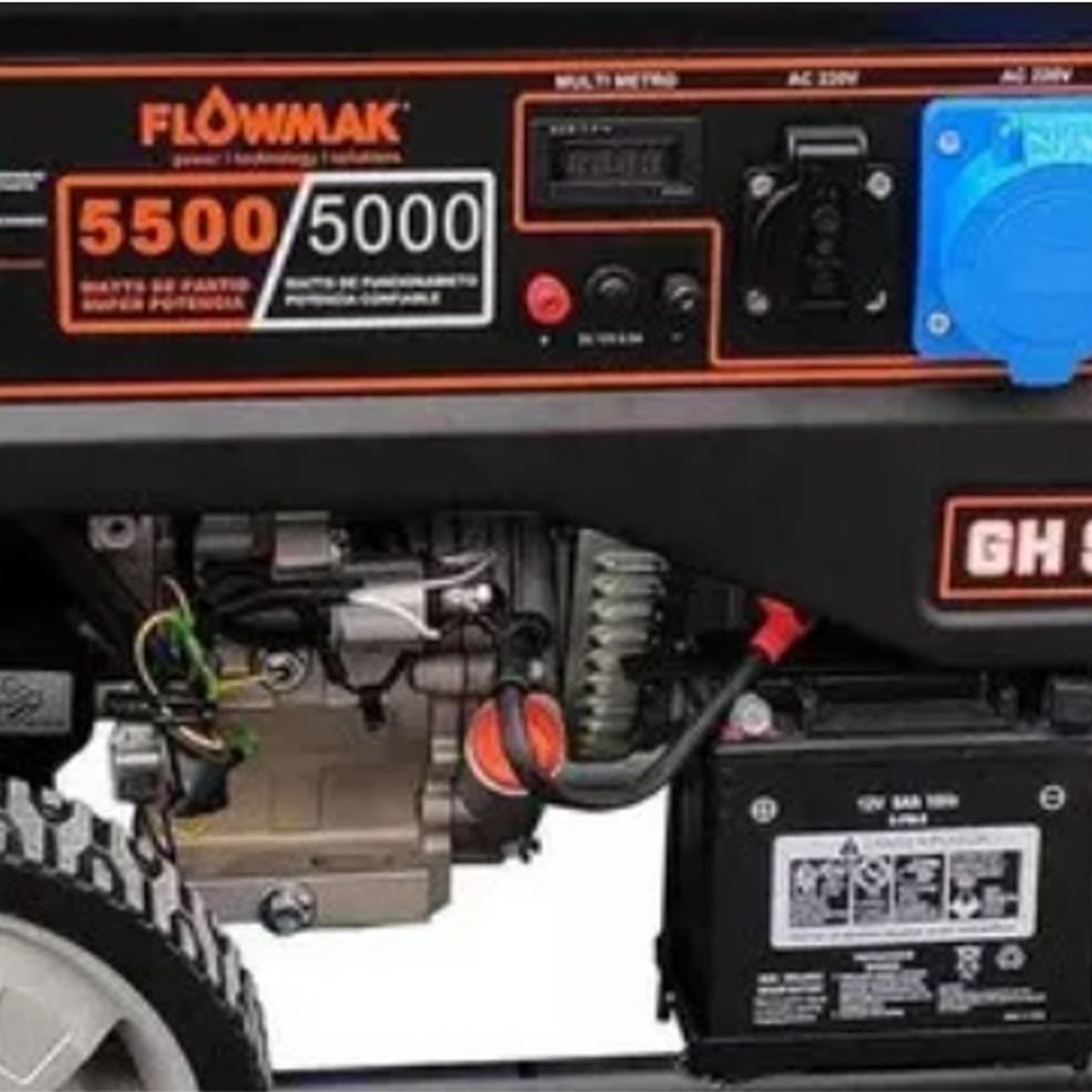 FLOWMAK - Generador Electrico 5500w A Gasolina Gh6000e 220v