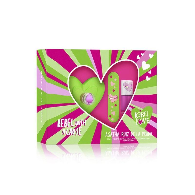 AGATHA RUIZ DE LA PRADA - REBEL LOVE ESTUCHE EDT 80MLESMALTE DE UNAS 6MLLIMA DE UNAS