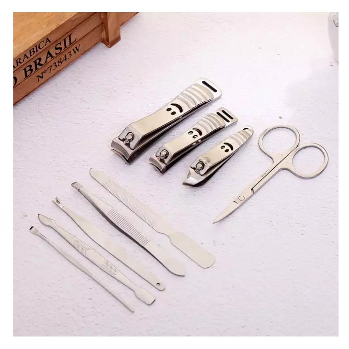GENERICO - Set Manicura Y Pedicura Cuidado Facial Pies Manos 9 Piezas