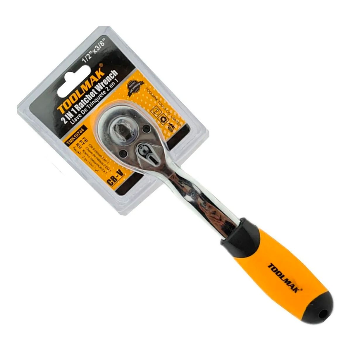 GENERICO - Llave Chicharra Combinada 2 En 1 1/2 Y 3/8 Toolmak