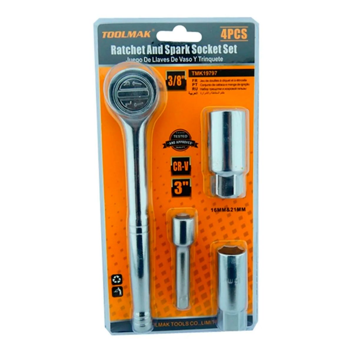 GENERICO - Kit Set Juego Dados Chicharra 3/8 4 Piezas Tmk19797