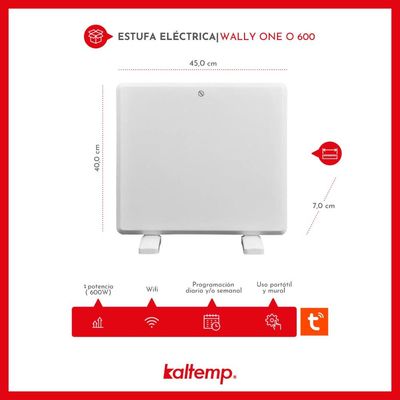 Imagen 2 del producto Estufa Calefactor Eléctrico Wally One O 600 Wifi