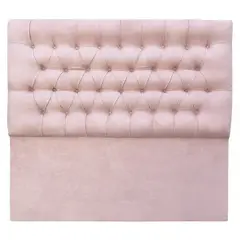 VINTAGE MOBEL - Respaldo capitone felpa palo rosa 1.5 plaza