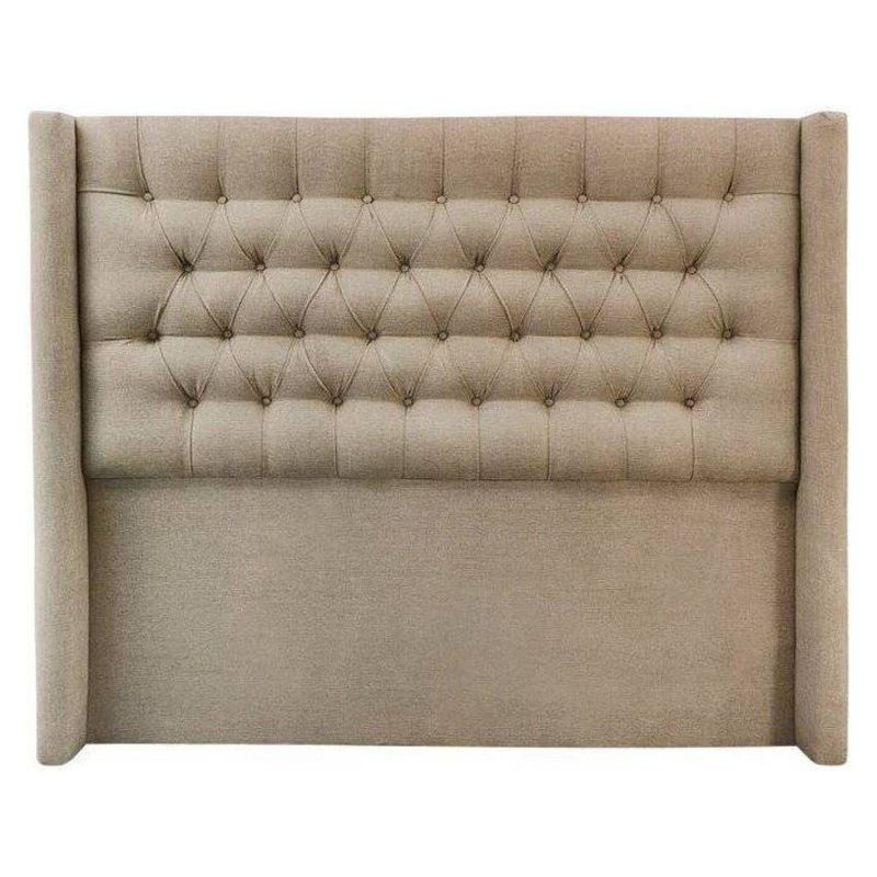 VINTAGE MOBEL - Respaldo capitone full size flugel lino beige