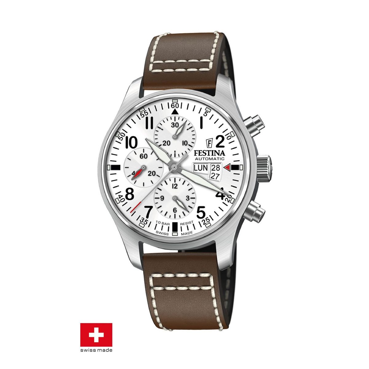FESTINA SWISS - Reloj F20150/1 Festina Swiss Blanco Hombre Swiss Made