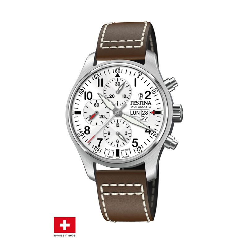 FESTINA SWISS - Reloj F20150/1 Festina Swiss Blanco Hombre Swiss Made