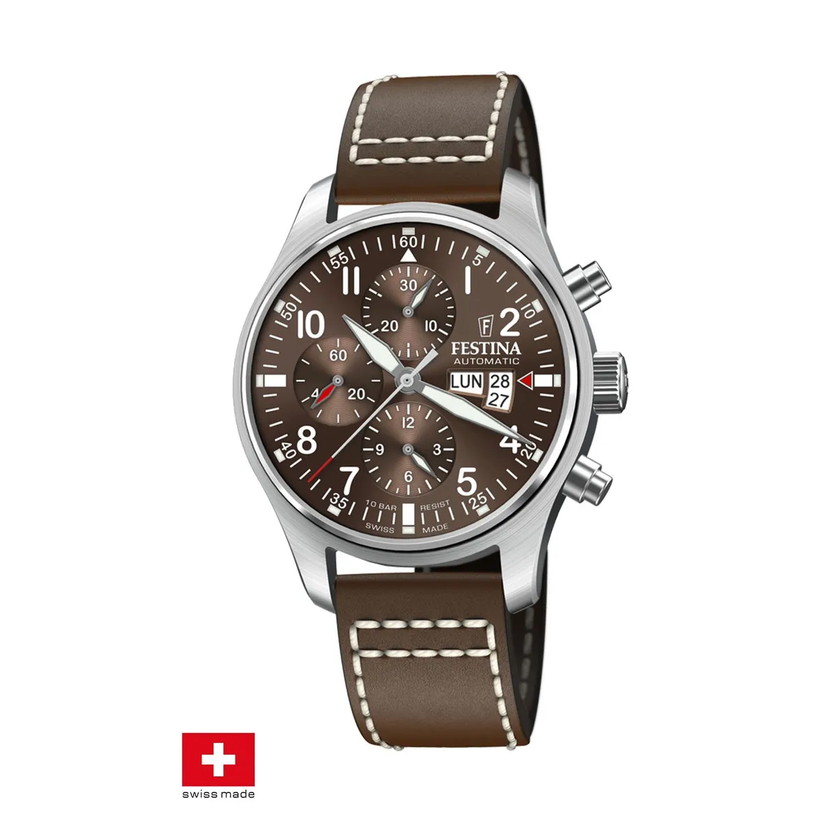 FESTINA SWISS - Reloj F20150/3 Festina Swiss Marrón Hombre Swiss Made