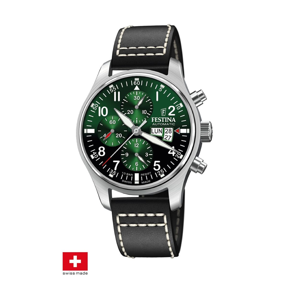 FESTINA SWISS - Reloj F20150/4 Festina Swiss Verde Hombre Swiss Made