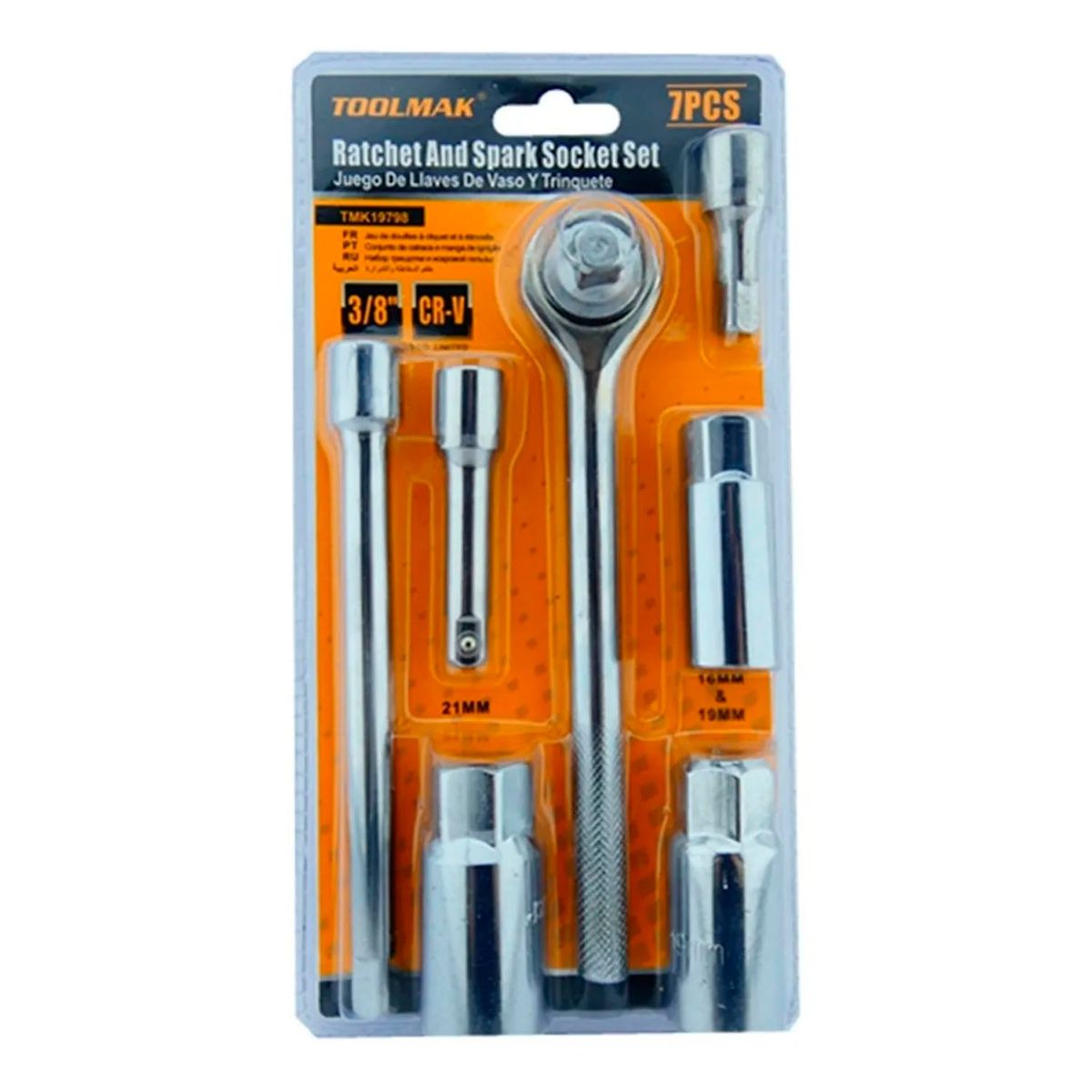 GENERICO - Kit Set Juego Dados Chicharra 3/8 7 Piezas Tmk19798