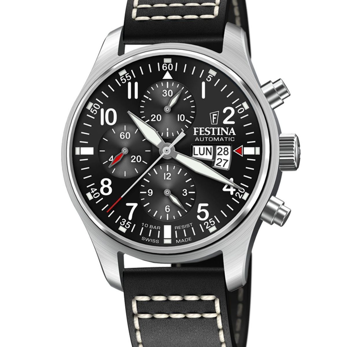 FESTINA SWISS - Reloj F20150/6 Festina Swiss Negro Hombre Swiss Made
