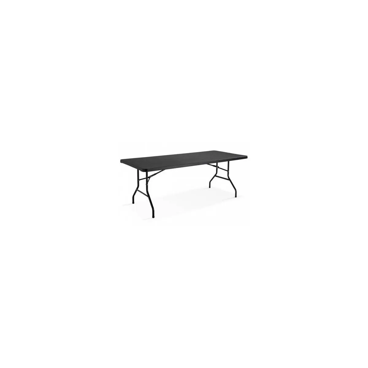 TOPDECO - Mesa plegable negra 180 mts tipo maleta