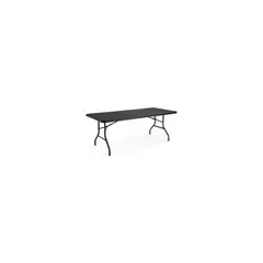 TOPDECO - Mesa plegable negra 180 mts tipo maleta