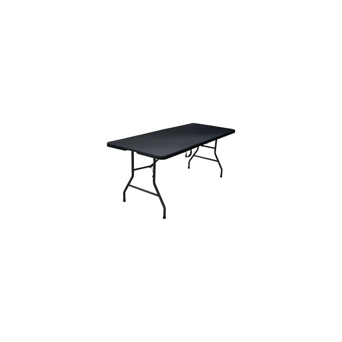 TOPDECO - Mesa plegable negra 180 mts tipo maleta
