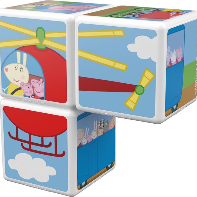 GEOMAG - Cubos Magnéticos MAGICUBE Peppa Pig - Viaja con Peppa (3 piezas)