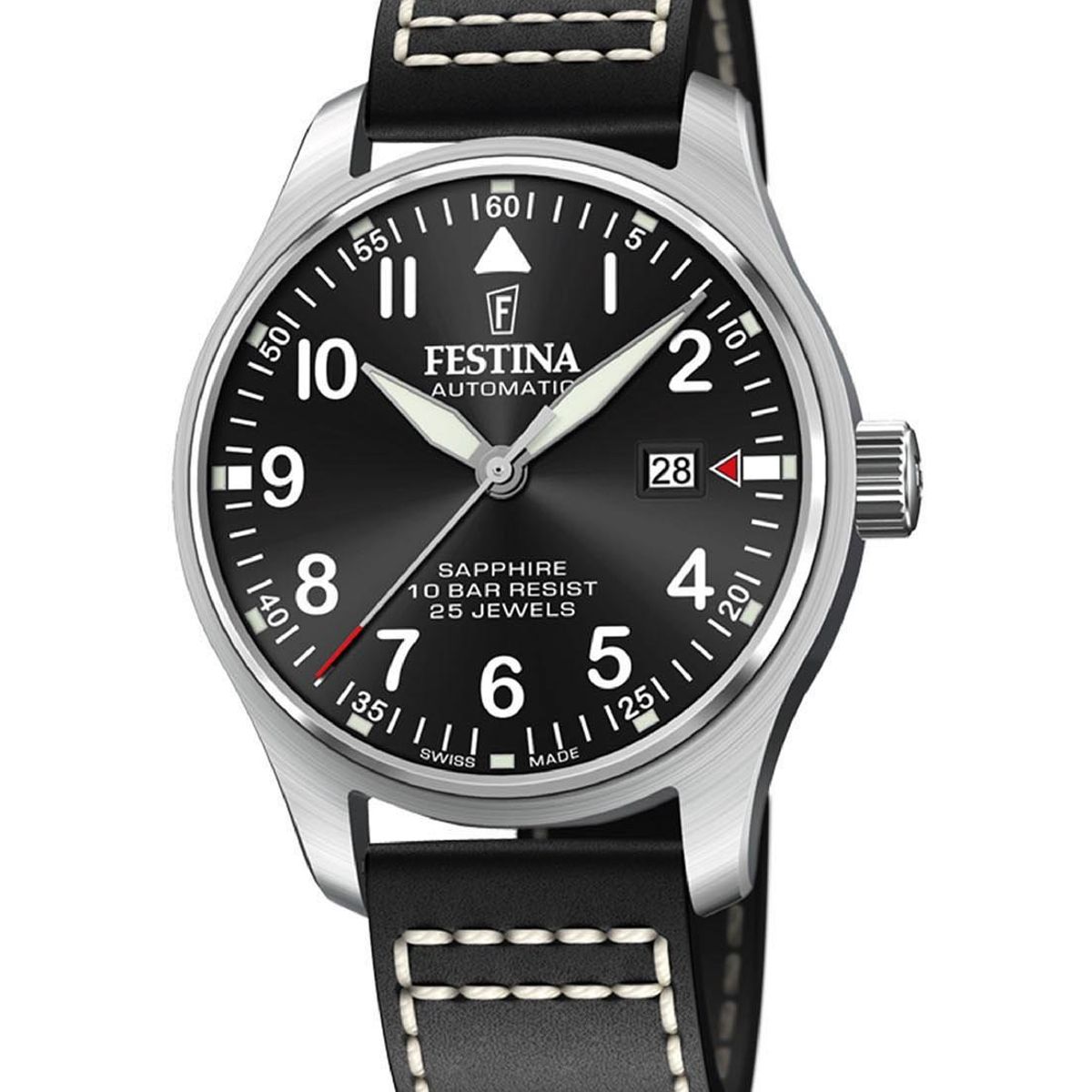 FESTINA SWISS - Reloj F20151/4 Festina Swiss Negro Hombre Swiss Made