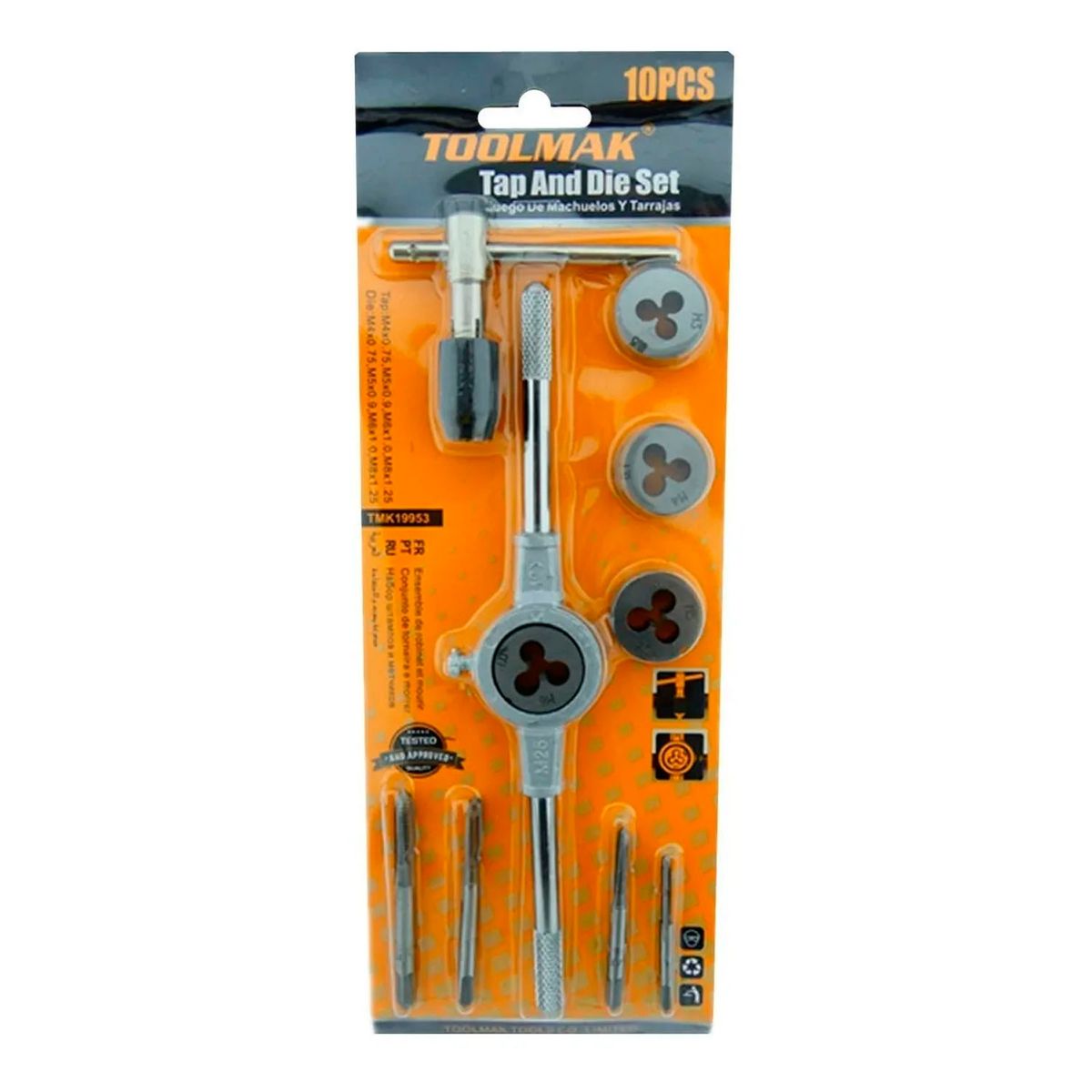 GENERICO - Set Kit Juego De Terrajas Macho Y Hembra 10 Piezas Toolmak