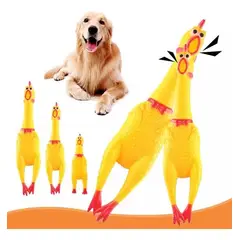 GENERICO - Pollo Juguete De Goma Con Sonido 39cm Para Perros Y Gatos