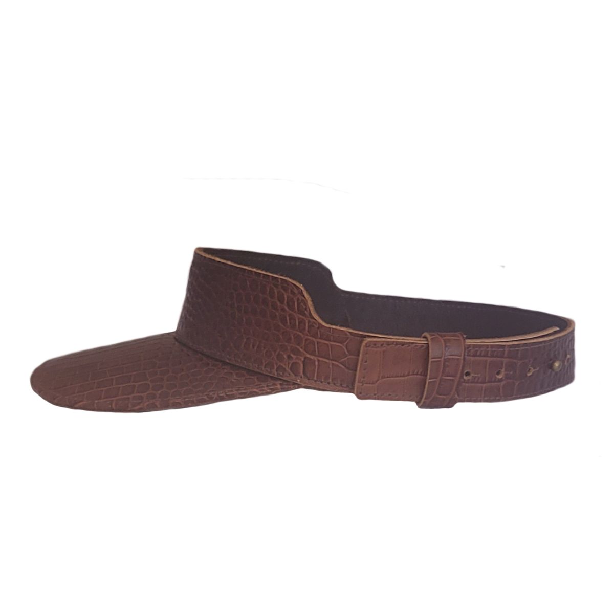 XONA DISEÑO - Visera de cuero Croco