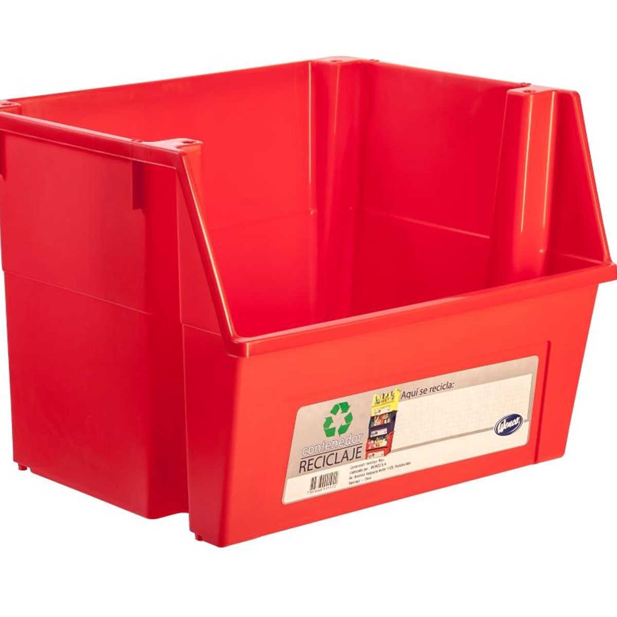 Wenco Contenedor Reciclaje 35 Litros Rojo, marca WENCO - Foto Principal