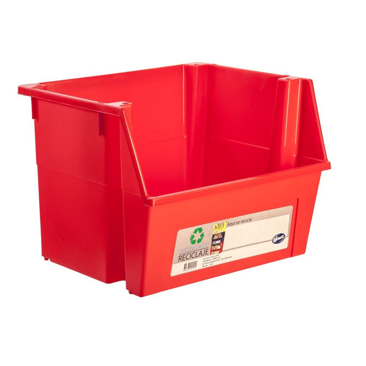Wenco Contenedor Reciclaje 35 Litros Rojo, marca WENCO - Foto Principal