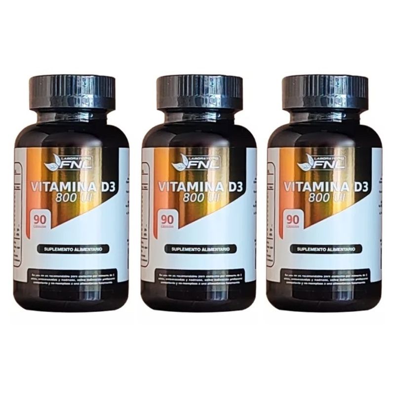 FNL - Pack Vitamina D3 800UI Fnl 270 Capsulas Vegetales 3x90 Caps