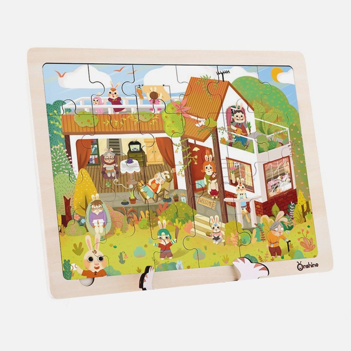 ONSHINE - ROMPECABEZAS MADERA 24 PIEZAS FAMILY