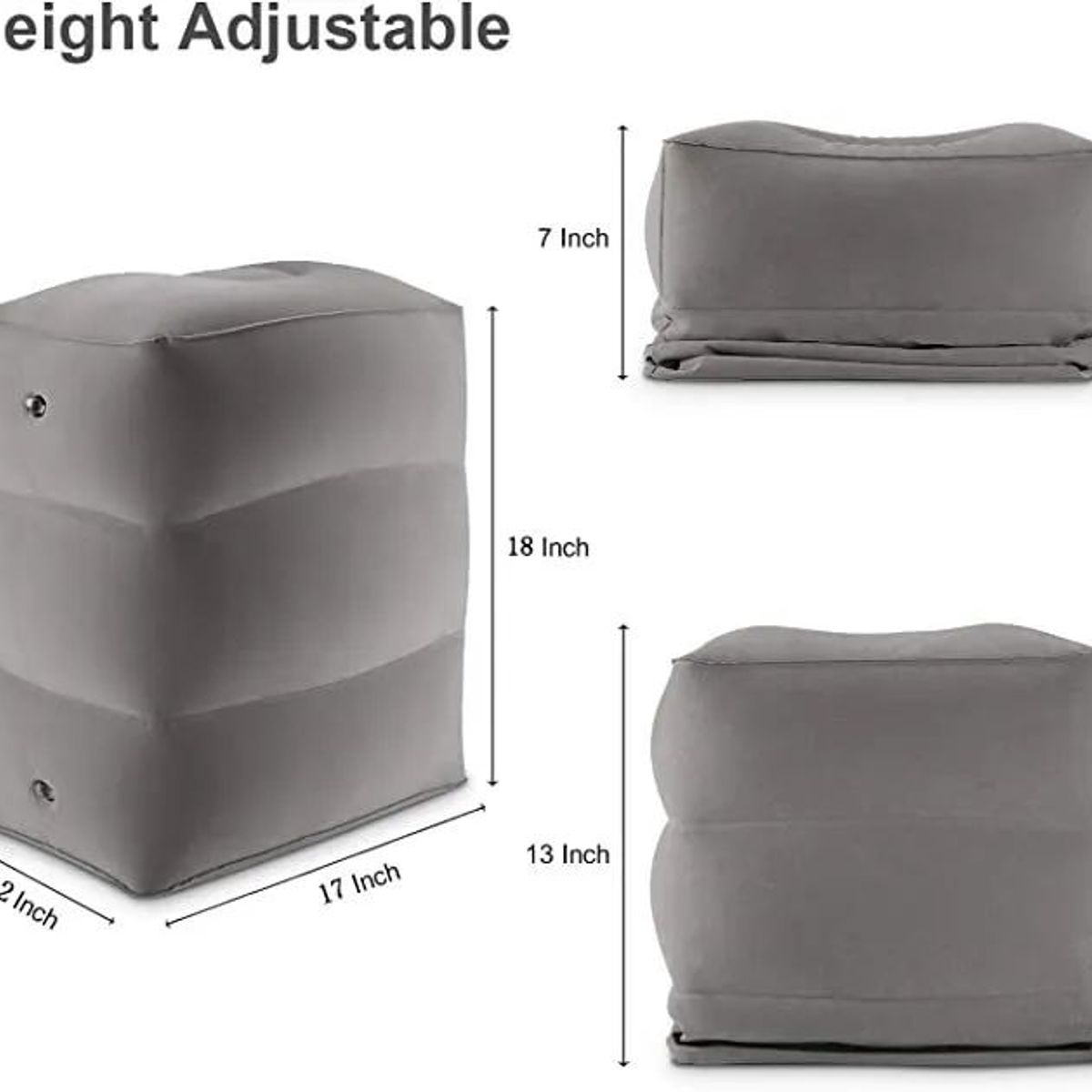 KUANGYE - Almohada Cojín Cama Inflable Para Viajes Avión Auto Bus