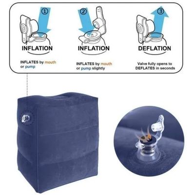 Imagen 2 del producto Almohada Cojín Cama Inflable Para Viajes Avión Auto Bus