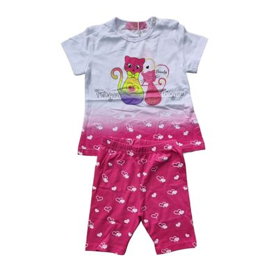 Imagen 2 del producto Pack 3 Conjuntos Polera + Short Niña Algodon Gata.