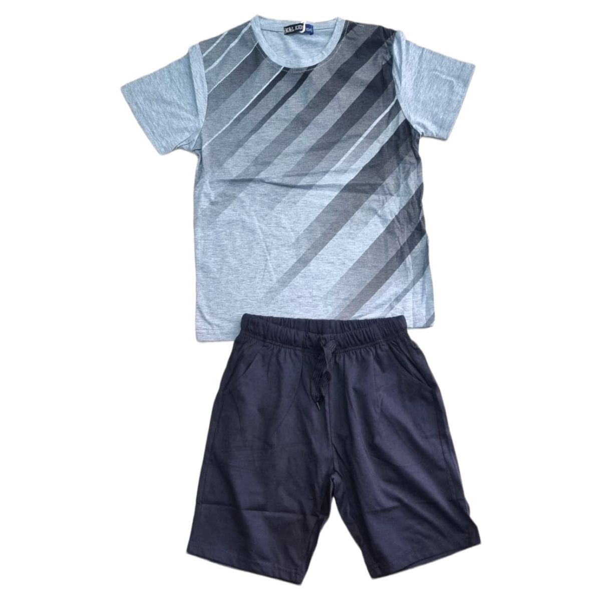 AGW - Pack 3 Conjuntos Polera + Short Niño Algodon Lineas Deportivo.