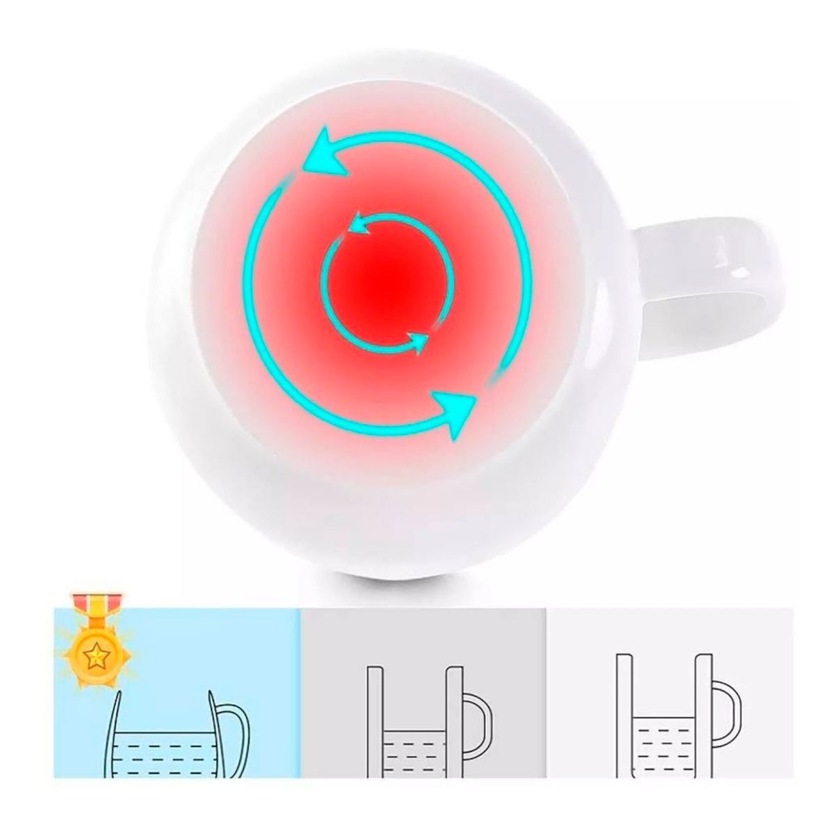 GENERICO - Calentador De Tazon Calienta Taza Cafe Te Posavaso Electrico