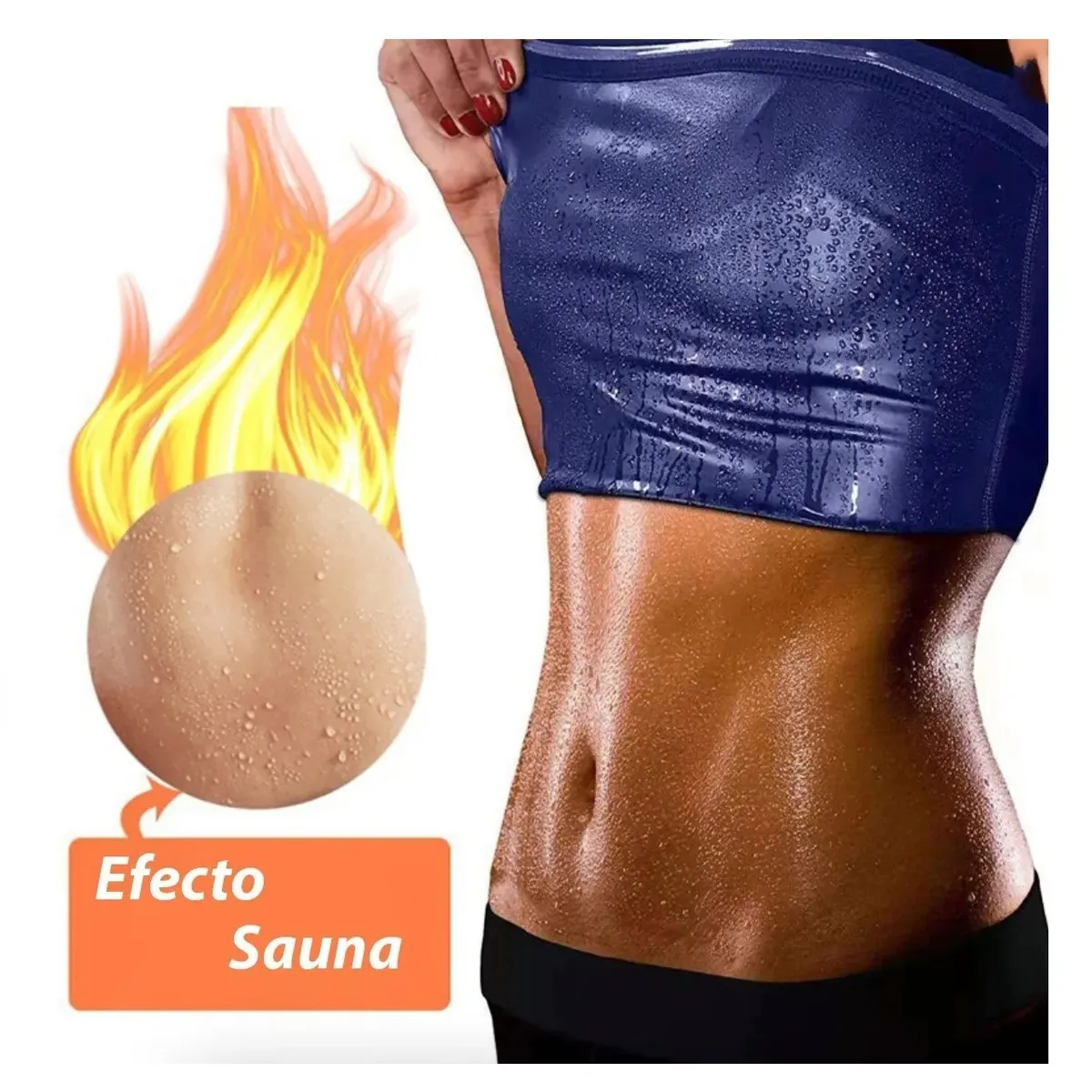 GENERICO - Faja Sauna Reductora Mujer Cintura Avispa Cinturilla Térmica
